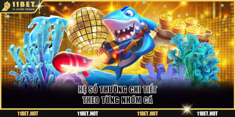 Hệ số thưởng chi tiết theo từng nhóm cá